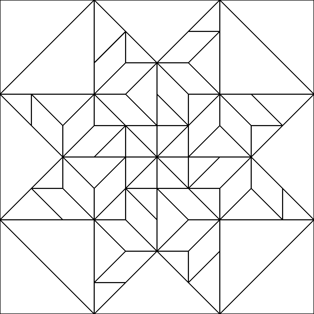 Pattern 121, Flower Ring Star barn quilt pattern thumbnail